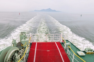 cruise ferry sailing from Shimabara to Kumamoto ports