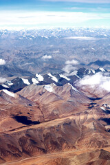 Top view of Himalayan Mountains in the state of Ladakh, India. © Ruma