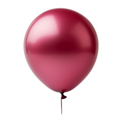 red maroon balloon isolated on transparent background cutout
