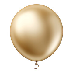 gold balloon isolated on transparent background cutout