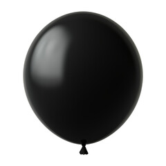 black balloon isolated on transparent background cutout