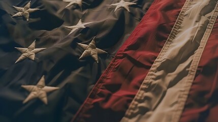 Dynamic American Flag in Motion: A Vivid Patriotic Symbol