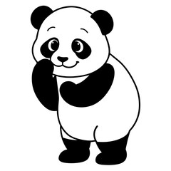 panda bear with a sign
