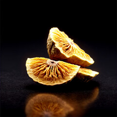 Dried breadfruit chunks pale beige with a slightly fibrous texture floating serenely as if lost