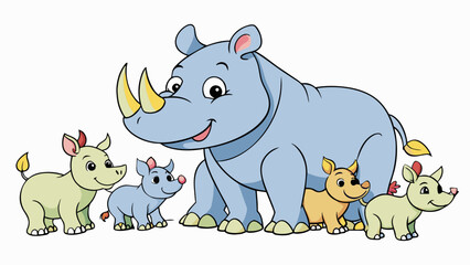 set of cartoon animals