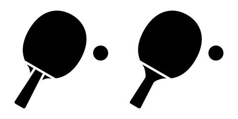 Ping-pong icon set basic simple design