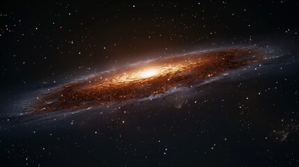 Fototapeta premium Galaxy: A 3D visualization of the Sombrero Galaxy