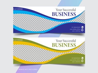 Modern vector digital business marketing promotion Facebook cover design template.