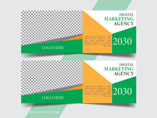 corporate business digital agency for social media facebook cover banner template.