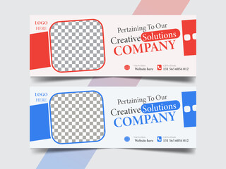 creative solution Facebook cover design.