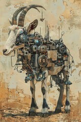 Cool goat character background HD for wallpaper