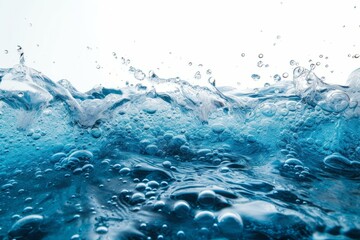 b'Water surface with bubbles and splashes' - obrazy, fototapety, plakaty