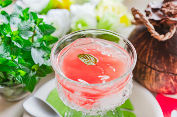 スイカジュレとミルクプリン