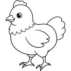 cartoon chicken with sign