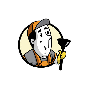 recommend clip art: cartoon character  with a plumber tool, badge or emblem version.