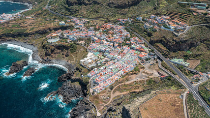 Small colorful town in northern part of Tenerife 
