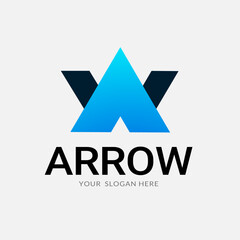 Arrow Logo design template - A and W icon