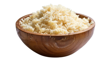 Bowl full of cooked rice