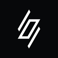 kite vector monogram design forming the letter "o"