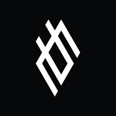 Obraz premium kite vector monogram design forming the letter 