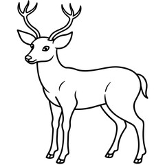 Fototapeta premium deer silhouette vector