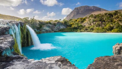 waterfall in the mountains