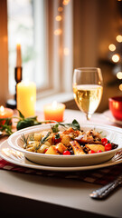 Winter holiday meal for dinner celebration menu, main course festive dish for Christmas, family event, New Year and holidays, English country food recipe
