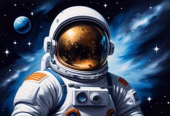 astronaut and spaceship