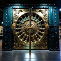 a underground vault gate, the safest treasure place in the world
