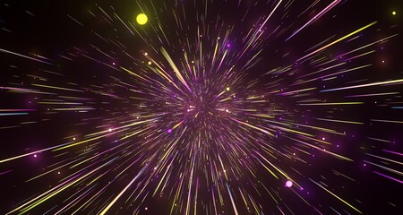 A dynamic swirl of vibrant lights