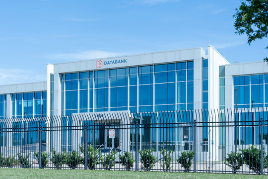 Houston, Texas, USA - April 13, 2024: DataBank&rsquo;s (HOU3) Westway Park III Data Center in Houston, Texas, USA. DataBank Holdings is an IT service management company. 