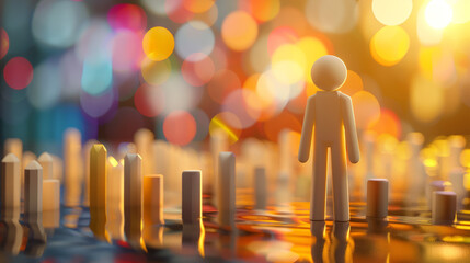 3d small people - positive graph - Powered by Adobe