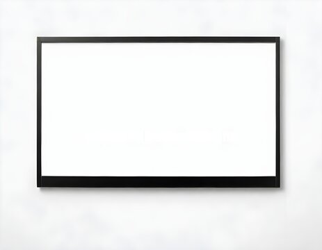 A large, blank white screen or display