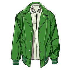 green jacket illustration