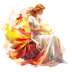 woman in a dress