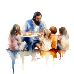 family having fun on the beach