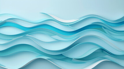 Calm summer sea evoked by soothing blue wave abstract design - obrazy, fototapety, plakaty