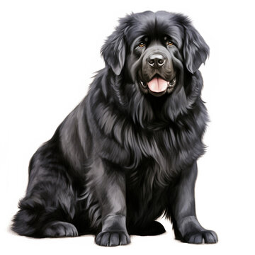 recommend clip art: clipart newfoundland breede dog sitting сreated with Generative Ai