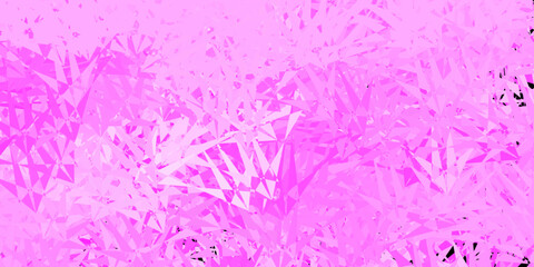 Light pink vector background with triangles.