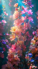 the surreal garden of Florist Ferret, where flowers bloom in technicolor and whispers dance on the breeze
