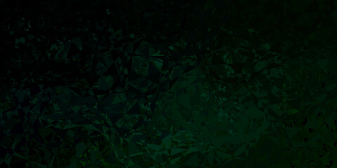 Dark green vector pattern with polygonal shapes.