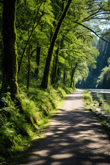 Obraz premium river in the forest.