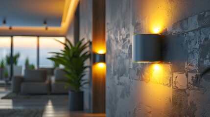 a modern and stylish wall-mounted light fixture, portrayed in high resolution, adding a chic aesthetic to your surroundings.