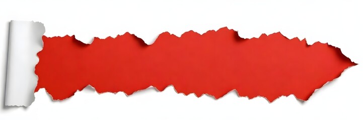 Red paper with torn edges