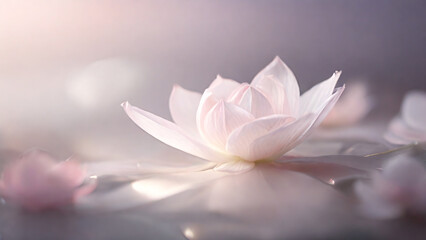 White lotus flower, selected focus.