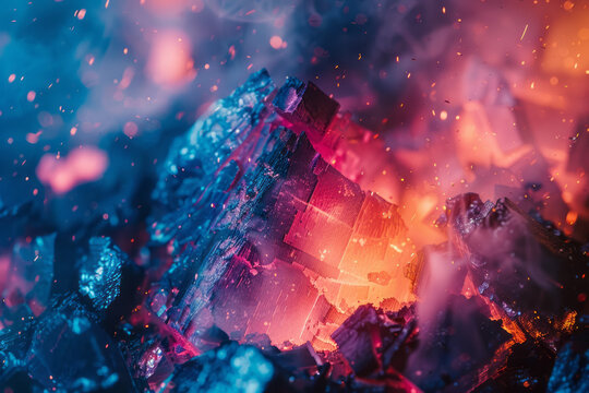 An image of thermal depolymerization, where waste materials break down and the process heat is shown