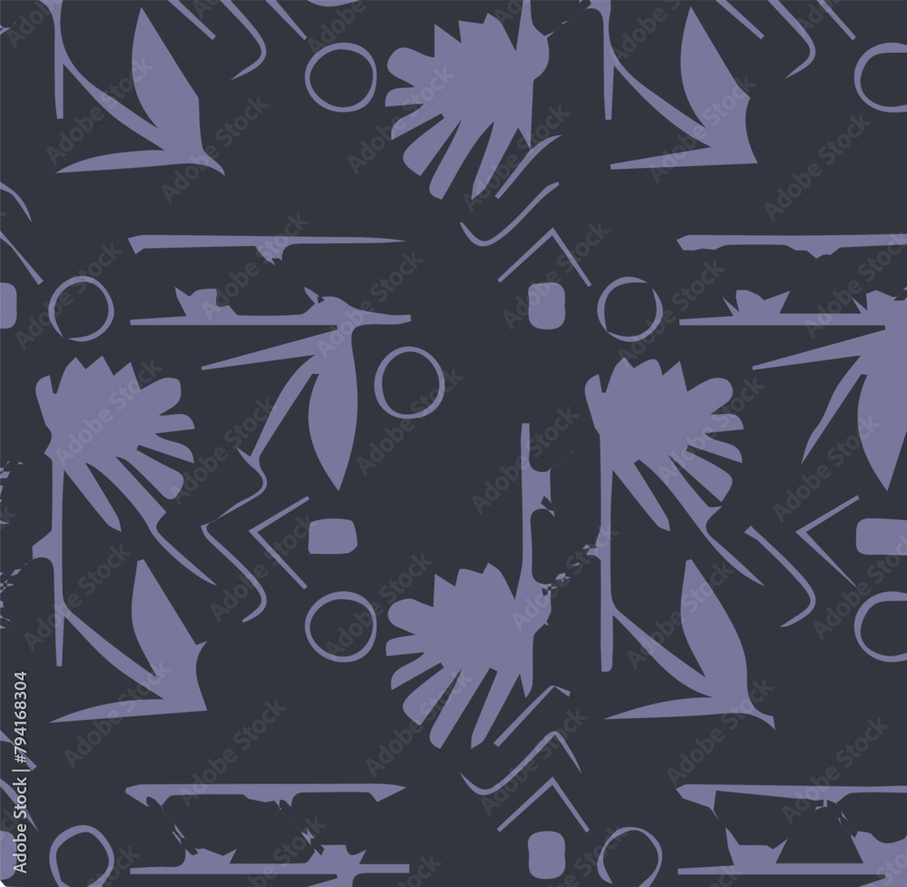 Wall mural modern vector pattern with multicolor abstract shapes. colorful abstract background.