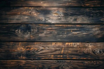 A close-up image featuring the detailed texture of dark wooden planks with natural patterns, suitable for background or design elements. Beautiful simple AI generated image in 4K, unique.