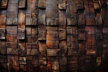 Brown wood texture. Abstract wood texture background - generative ai. Beautiful simple AI generated image in 4K, unique. - obrazy, fototapety, plakaty
