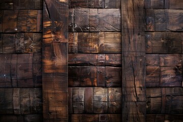 old brown rustic dark weathered wooden texture - wood background. Beautiful simple AI generated image in 4K, unique.